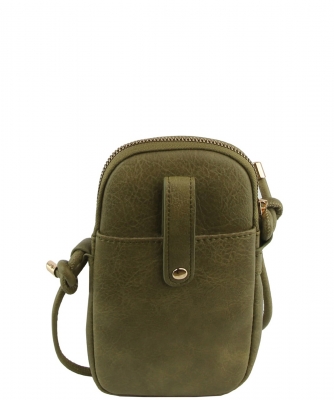 Front Pocket Crossbody Bag Cell Phone Purse LMS204 SAGE
